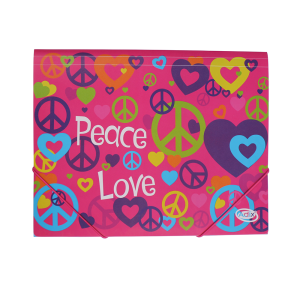 Carpeta Plástica c/Elástico A4 - Peace