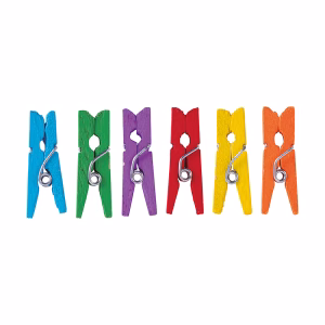 Pinzas Madera de Colores