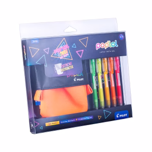 Set Lápiz Gel POPLOL 0.7 5u c/Estuche Naranja PILOT