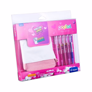 Set Lápiz Gel POPLOL 0.7 5u c/Estuche Rosado PILOT