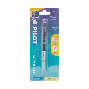 Lápiz Súper Gel 0.7 mm. Negro Blister