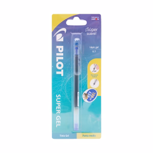 Lápiz Súper Gel 0.7 mm. Azul Blister