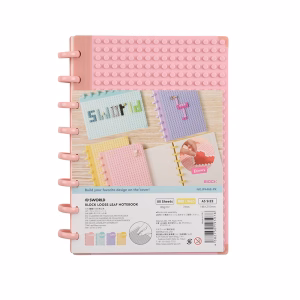 Cuaderno A5 rosado con textura