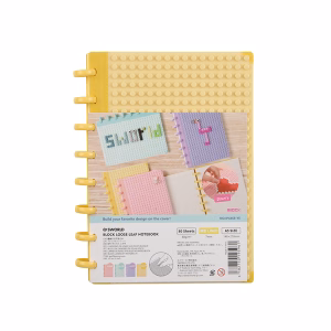 Cuaderno A5 amarillo con textura