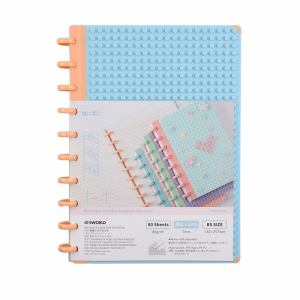 Cuaderno B5 celeste con textura