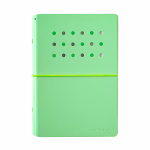 Agenda Pin A6 Calipso c/ 4 Anillos - Verde